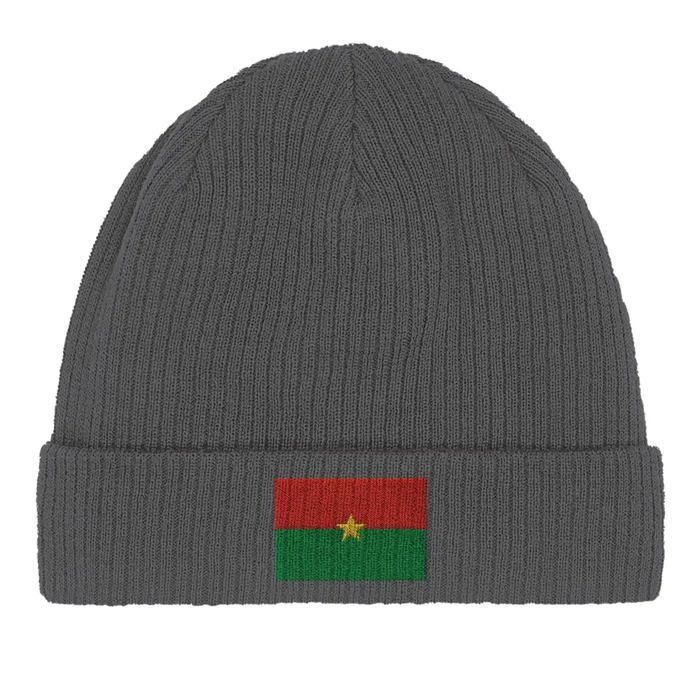 Bonnet Drapeau Burkina Faso En Gris