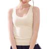 Women's Solid Color Tank Top Seamless Silk Undershirt Sleeveless Shirt