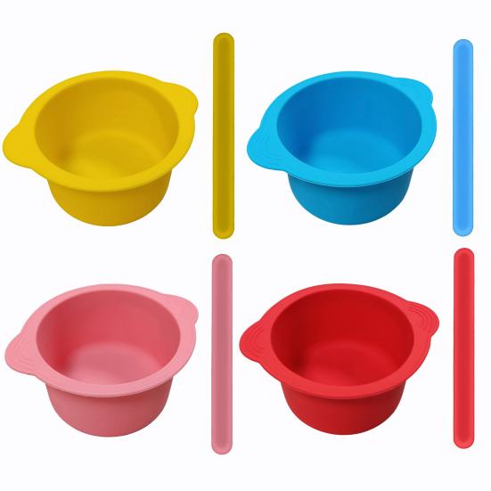 1 комплект, 400 мл, набор силиконовых чаш для воска, легко очищаемая антипригарная кастрюля для удаления волос с лопаточками, миска для маски