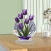 Purple Tulip, 2D, Flat Acrylic, Desktop Decoration Ornament, Home Party Decoration Ornament