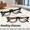 New Fashionable Round-Frame Anti-Blue Light Reading Glasses Retro Half-Frame High-Definition Presbyopia Glasses 0 To +4.0