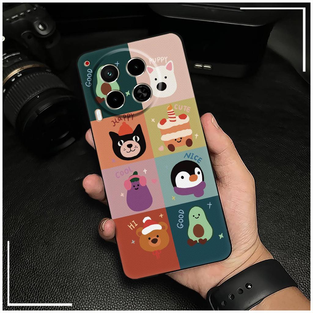 Shockproof Full Wrap Phone Case For Tecno Camon30/4G/5G/CL6/CL7 Animals Cute Back Cover Durable Anti-dust Silicone TPU