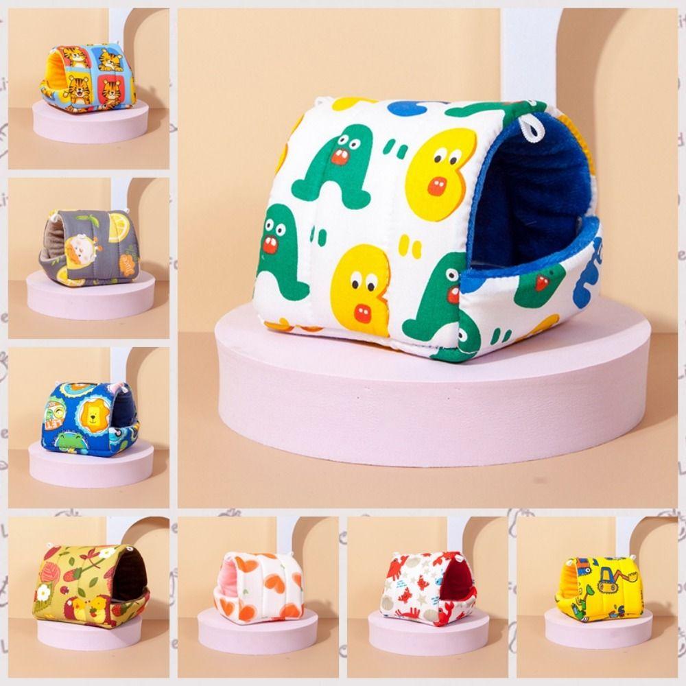 Теплая спальная лежанка для хомяка, мягкое подвесное гнездо для хомяка, зимний домик для хомяка, осень