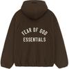 Essentials Brushed Hooded Bomber Jacket Brown Men Outwear 202HO246255F