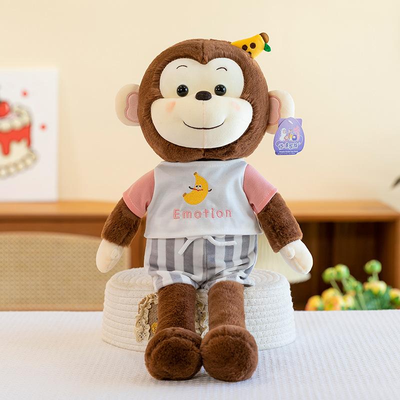 Banana Monkey Doll Plush Toy Sweatshirt Long-legged Monkey Doll Children's Birthday Gift Cloth Doll