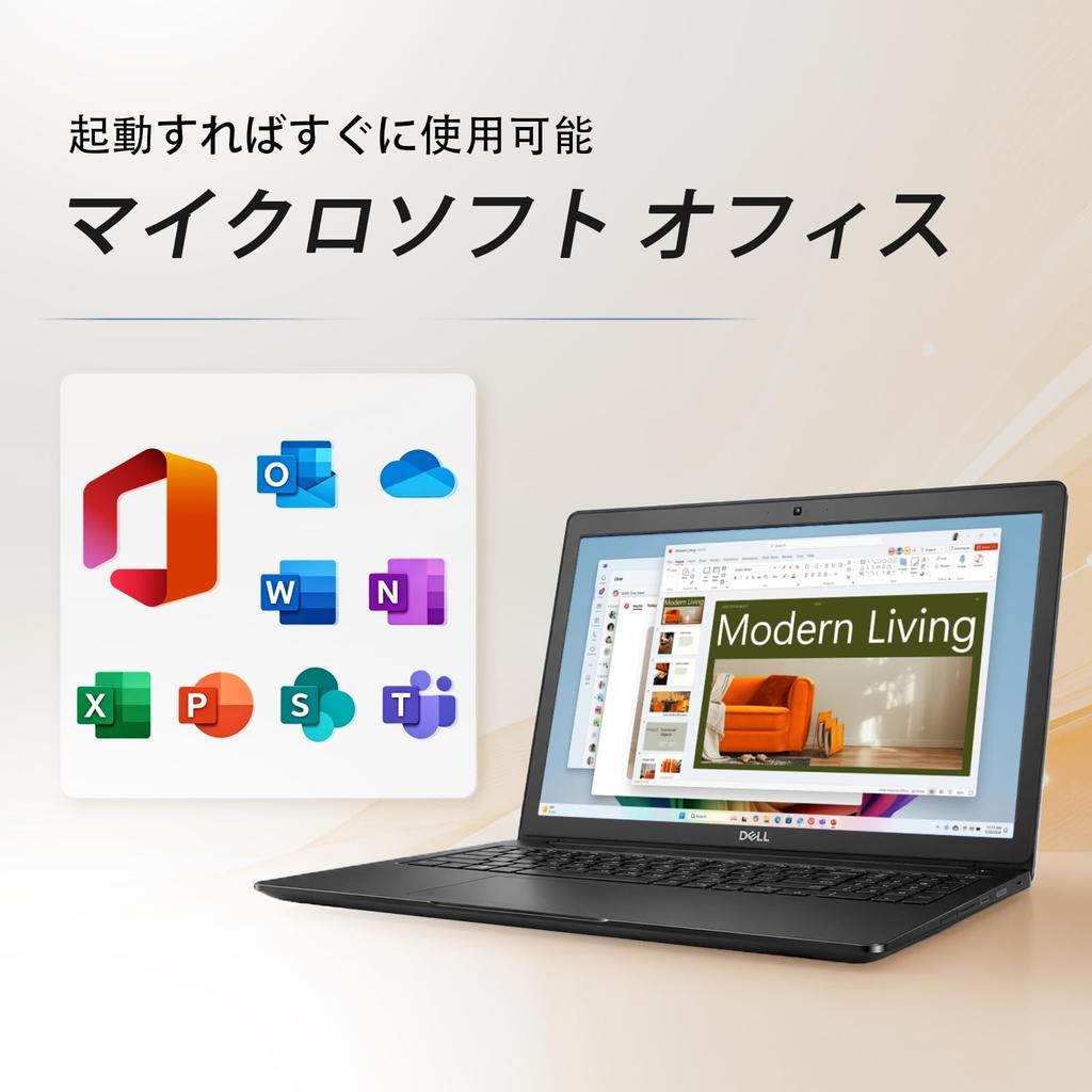 Ноутбук DELL Latitude 3500 с предустановленным Office, 15,6-дюймовый экран, 16 ГБ памяти, 512 ГБ SSD, процессор i3-8145U (б/у), Windows 11 Pro, японская клавиатура