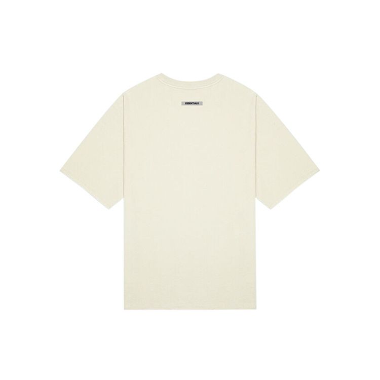 Fear of God Essentials Унисекс Футболка с графическим логотипом SS20 Топы Кремовый FOG-SS20-401