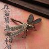 Brass Dragonfly Figurines Toy Removable Wings Office Desk Small Ornament
