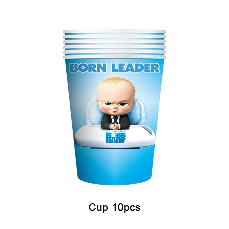 Bossed Baby Theme Birthday Party Decoration Newborn 1St Tableware Set Plate Cup Balloons For Kids Baby Shower Party Faovrs Gifts