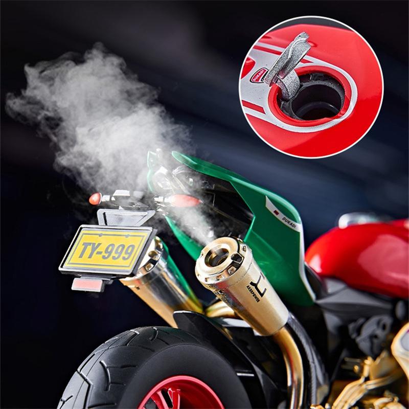 Ключевой старт 1:9 1199 Panigale Спортивная модель мотоцикла из сплава Литая модель мотоцикла для трековых гонок Со звуком, светом и распылением Детские игрушки