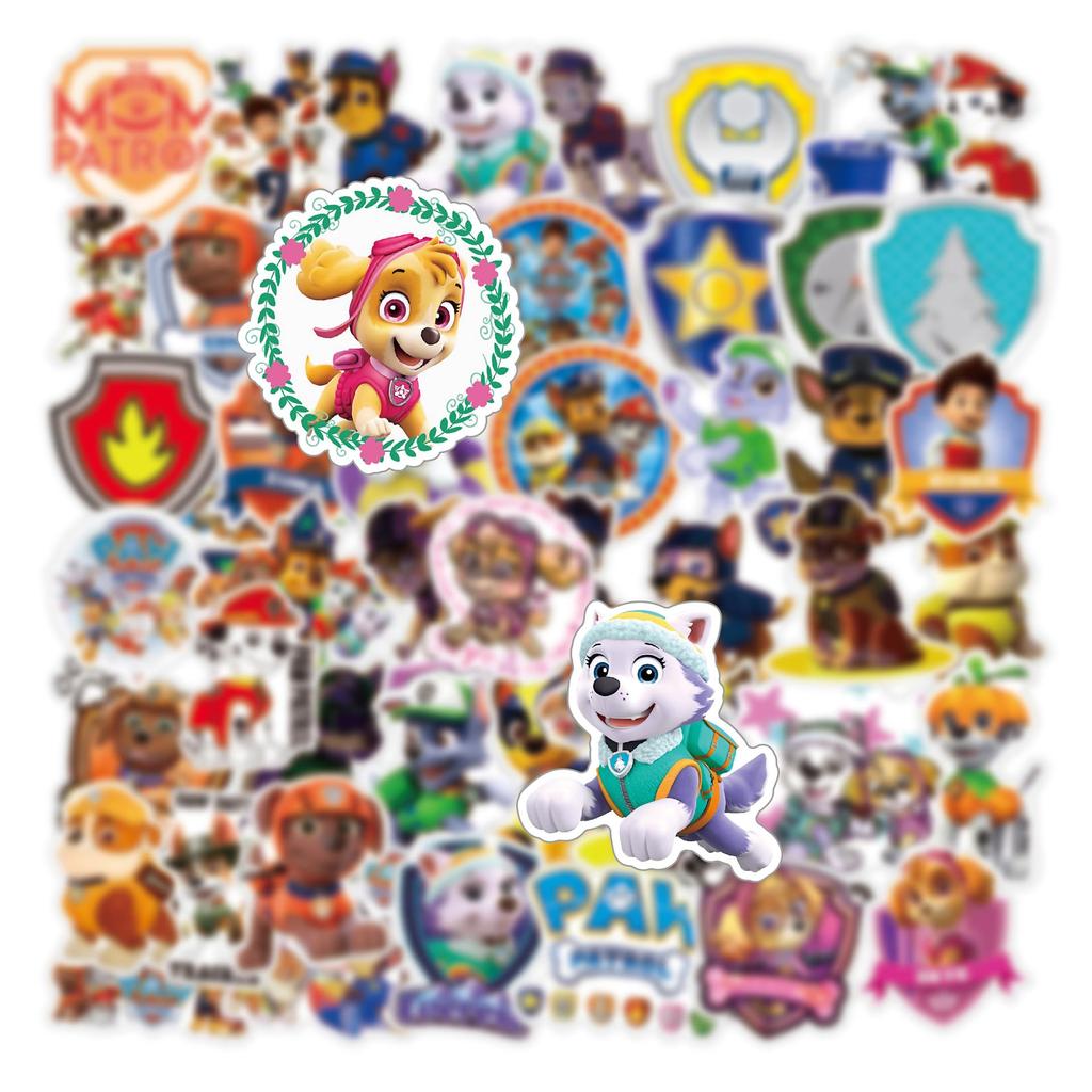 Paw Patrol Stickers Set of 50 PVC Waterproof Stickers PAW PATROL Character Anime Game Movie Dog Dog Animal Pet Suitcase MacBook [Item]