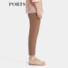 PORTS Women's Slit-Detailed Tapered Cropped Pants