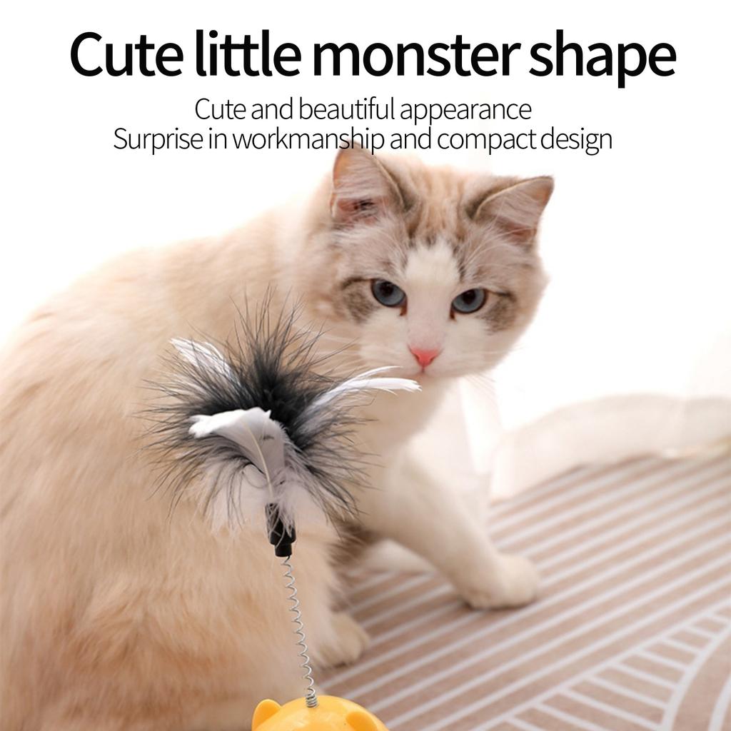Неваляшка для кошек, веселый шарик из кошачьей мяты, чтобы избавиться от скуки, игрушка для кошек с перьями, товары для домашних животных