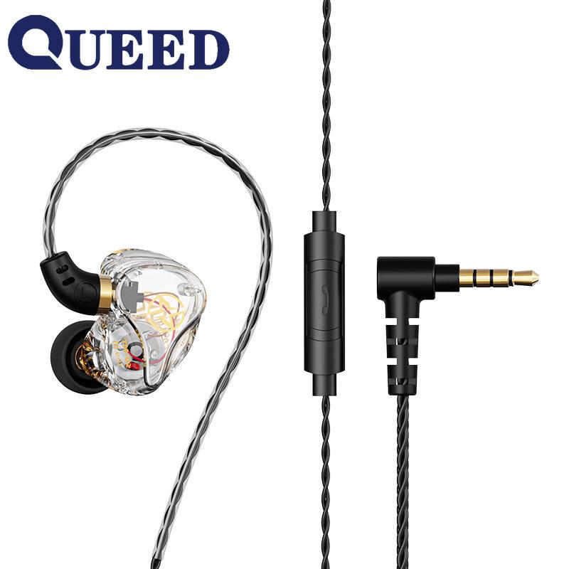 TM02 Sports Monitoring Titanium Film Mobile Phone Heavy Subwoofer Wired Back -wrapped Headphones