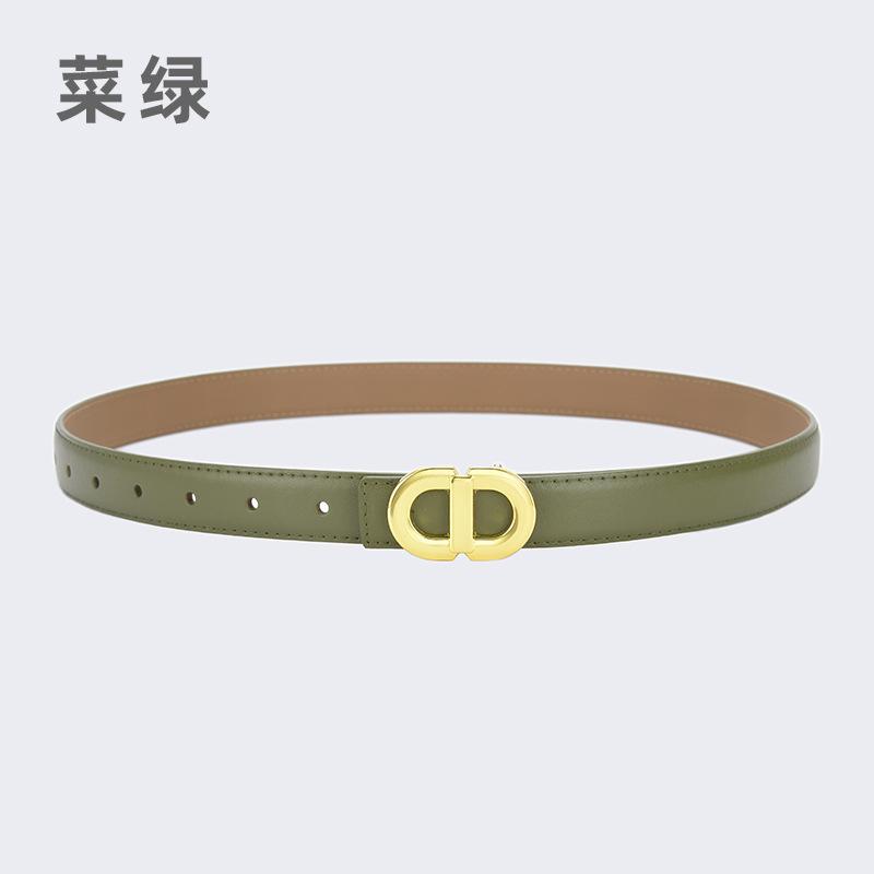 Женский ремень с буквенной пряжкой из сплава, простой декоративный ремень из кожи для студентов, повседневная одежда