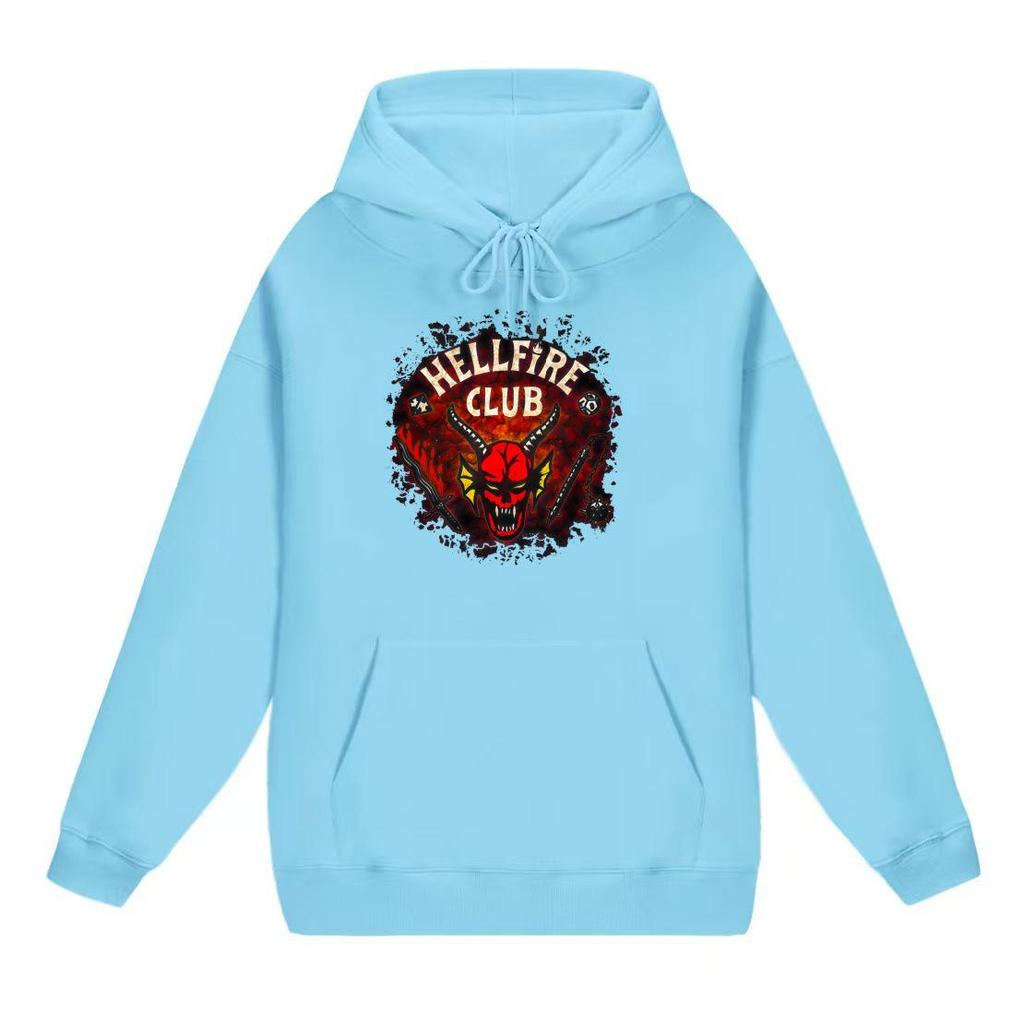 2025 Kids' Stranger Things Hellfire Club Fleece Hoodie for Autumn/Winter