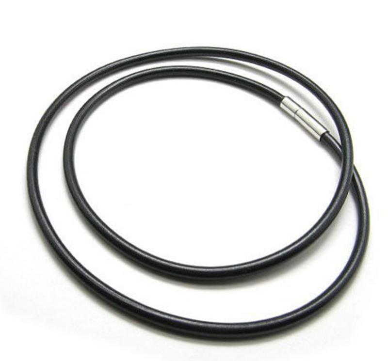 1 шт. Модное мужское ожерелье-подвеска из плетеного кожаного шнура из коровьей кожи с застежкой из нержавеющей стали