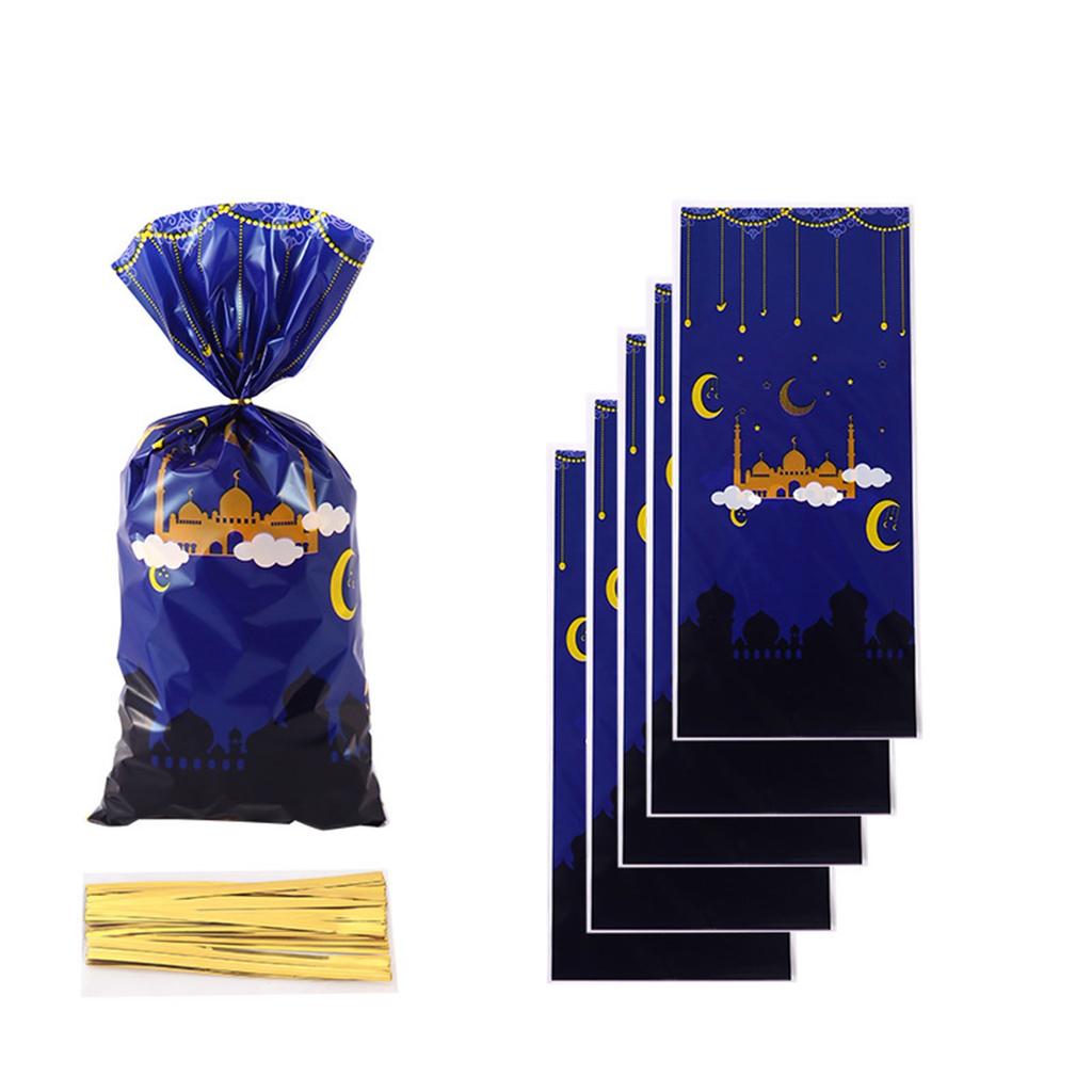 Cartoon  Head Printed Candy Bag Opp Flat Pocket With Hand Gift Star Moon Printed Opp Flat Pocket Food Bag Small Food Bag Cross-border (colour Mixture)