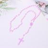 Rosary Necklace Plastic Catholic Necklace Luminous Cross Religious