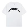 Autism Metal Rock Meme T-shirt Men Women Fashion Hip Hop Short Sleeve Oversized T-shirts 100% Cotton Comfort T Shirts Streetwear