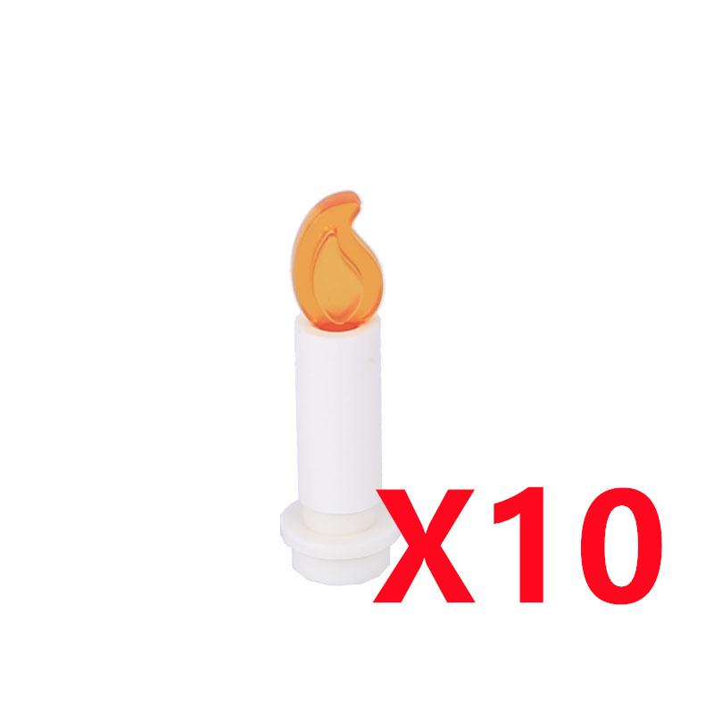 MOC Строительные блоки Костер Пламя Средневековая Бутылка вина Набор аксессуаров Модель подсвечника Мини-кирпич Совместимая игрушка Подарок Сделай сам X019