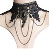 Steampunk Gothic Necklace Vintage Tassel Punk Retro Necklace Black Lace Choker  Jewelry Gift