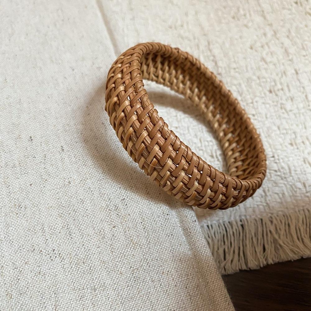Браслет ручной работы в этническом стиле, кольцо на руку, богемный плетеный браслет, плетеный браслет из ротанга, для отпуска