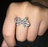 Carat Simulation Diamond Bow Ring - Celebrity Luxury Engagement Jewelry