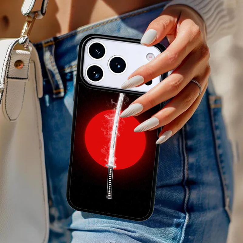 Чехол для телефона Japanese Samurai Katana для iPhone 17 Air 14 15 13 12 Max Чехол для Apple 14 15 16 16e 11 Pro Max Plus