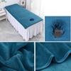 1PC Beauty Salon Bed Sheets SPA Massage Bed Cover Solid Color with Hole Thickened Velvet Towel