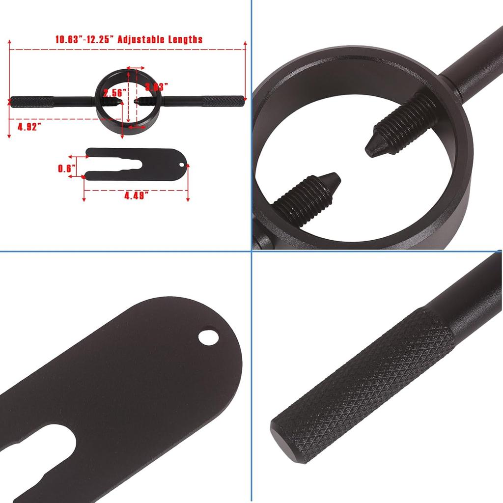 Motorcycle Fork Service Tool Kit, 3PCS Fork Maintenance Tool Set Fork Oil Level Tool, Fork Spring Compressor, And Damper Rod Bleed Tool