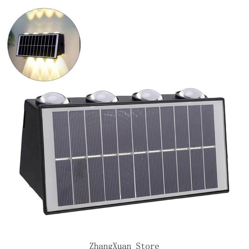 3XUF LED Wall Washer Adjustable Color Setings Solar Deck Lighting Waterproof Perfect for Outdoor Use Garden and Pool Areas