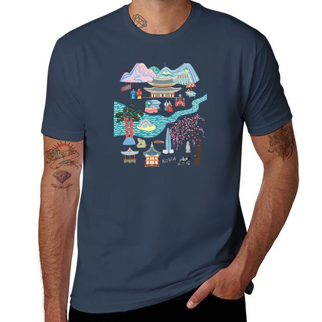 I Love Seoul I Love Korea Korean travel TShirt Work Wear Breathable Tee