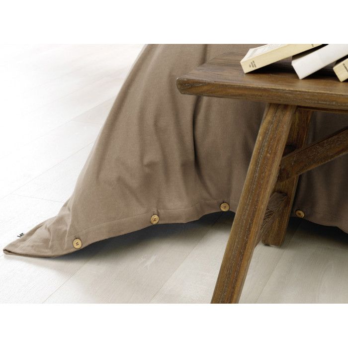 Housse de couette "Candice" toutes dimensions Flanelle de Coton l'Effet Papillon - Candice Ficelle - Housse de couette 200 x 200 cm
