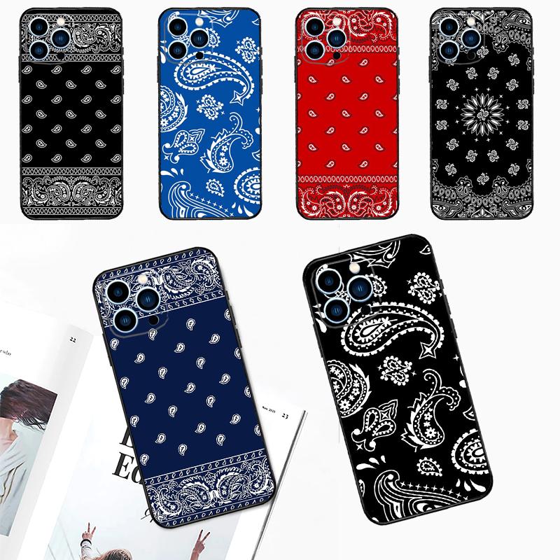 Королевская бандана Пейсли Чехол для телефона Для iPhone 17 Pro Max 11 14 15 16 Pro Max Plus 13 12 Mini 16e 17 Air Задняя крышка