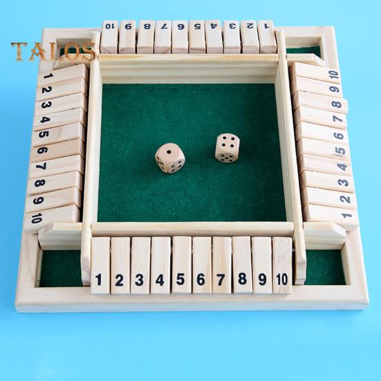 Настольная игра «Закрой коробку» с кубиками, 4-сторонняя образовательная математическая игра-стратегия для 4 игроков, для детей, взрослых, семейных вечеринок, деревянная игрушка «Закрой коробку»