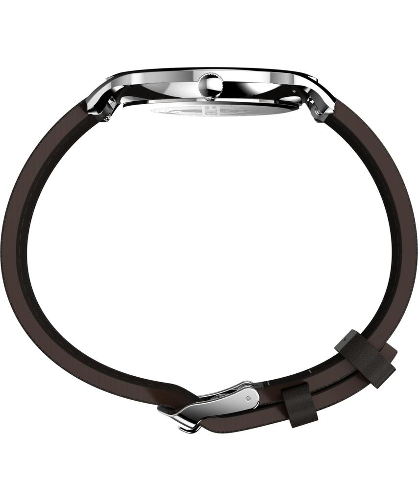 Часы Timex Men's Gallery 40 мм, коричневый/синий/серебристый тон. , ремень