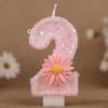 Creative Pink Sunflower Number Birthday Candle Cake Decoration 0-9 Number Candle