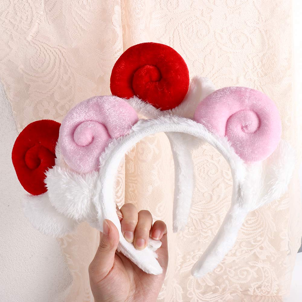 Cute Korean Sheep Ear Wash Face Hair Hoop Plush Lamb Headband Hair Accessories