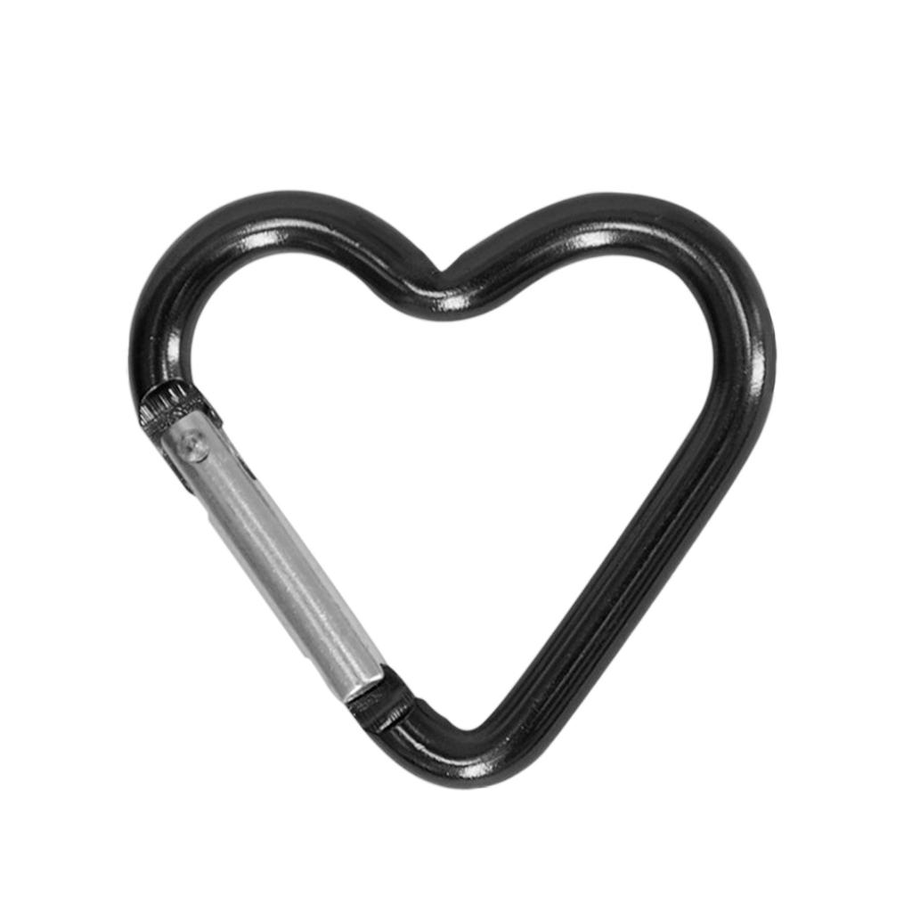 Heart Shaped Carabiner Clip Aluminum Alloy Keychain Clip Spring Snap Hook Camping Backpack Clips Heavy Duty Carabiners