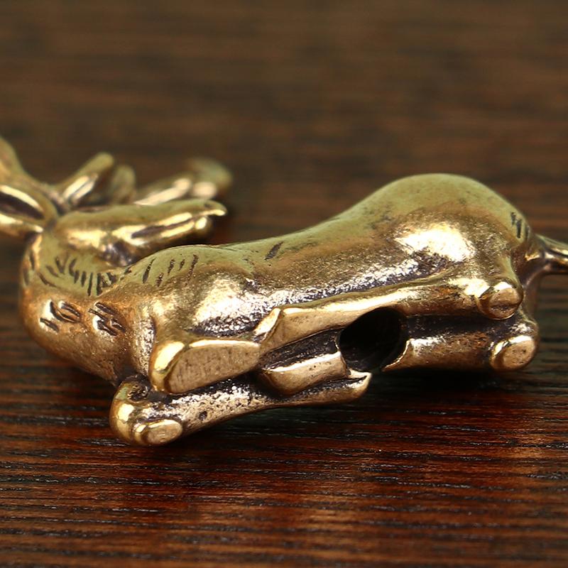 1 шт. ретро латунная рождественская миниатюрная фигурка лося, аксессуары для украшения фестиваля, мини-статуя оленя, настольное украшение, декор