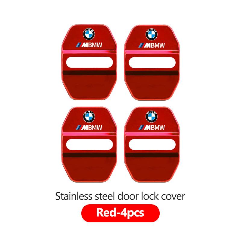 QWSL3 Stainless Car Door Lock Buckle Trim Cover Protector Rust Accessories For BMW M 1 3 4 5 6 7 Series X1 X3 X4 X5 G20 G38 F48 E36