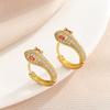 Европейские и американские персонализированные серьги с дизайном змеи, ретро, универсальные, изысканные, модные серьги