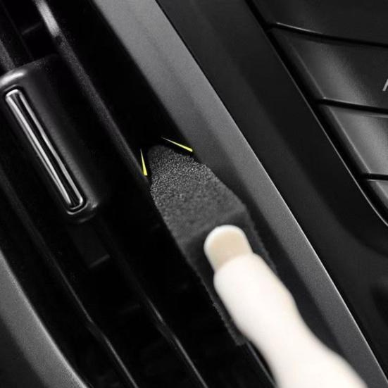 Щетка для чистки вентиляционных отверстий автомобиля, детализирующая щетка из губки без царапин для вентиляционных отверстий и щелей, очиститель стеклоочистителей с ручкой