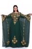 Green Moroccan Dubai Kaftan Stylish Farasha Abaya Dress Handmade Fancy Long Gown