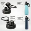 Water Bottle Lid Replacement 24oz 32oz 40oz Tumblers Universal Fit BPA Free  Leak Proof Dust Proof Seal Replacement Lids for Gym Travel Bottle Cap