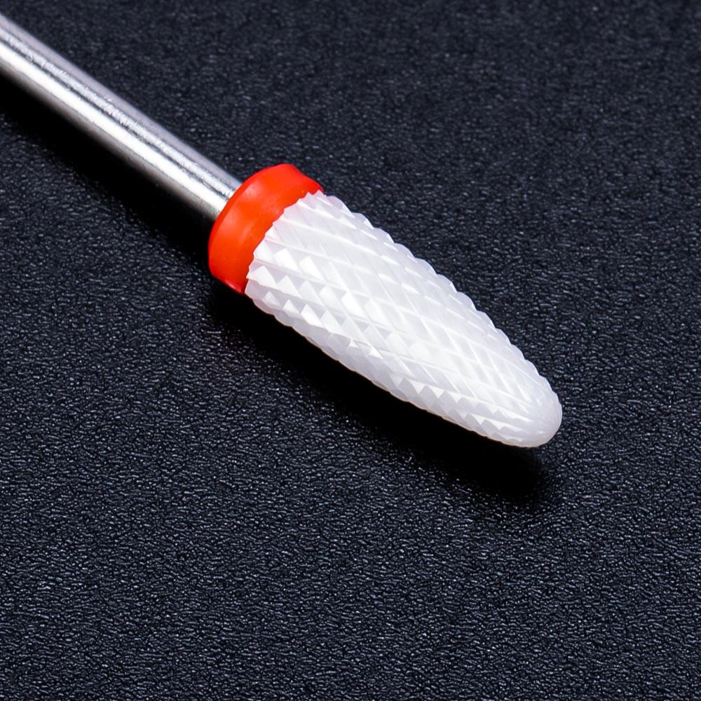 Керамическая фреза, маникюрные сверла для ногтей, электрические пилочки для ногтей, розовые, синие, шлифовальные насадки, фрезы, резак, аксессуары для заусенцев