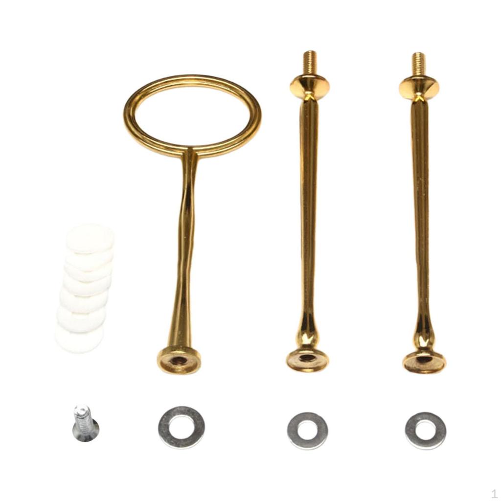 Ручка подставки для тарелки для торта, 3-х уровневый круглый металлический держатель, сверхмощные фруктовые фитинги