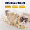 Игрушка туннель для кошек Спиральная игрушка для котят Складная конструкция Легко устанавливается Интерактивный спиральный туннель для кошек с игрушкой-пером