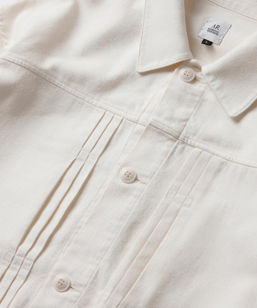 Dgre Silk Neb Blouse Jacket Cream
